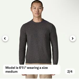 Patagonia Men's Cashmere Forge Grey Crewneck Sweater